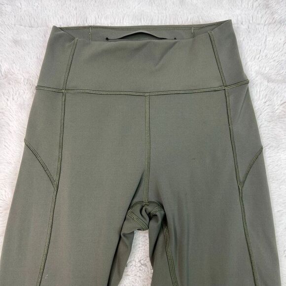 Lululemon In Movement Tight Leggings High Rise 25” Inseam Womens 4 Olive Green - Picture 2 of 10